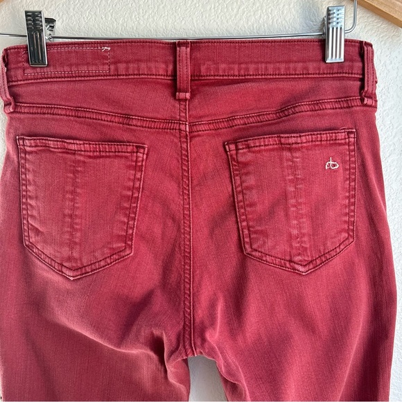 Rag and Bone | Washed Red Skinny Jeans - Picture 4 of 11